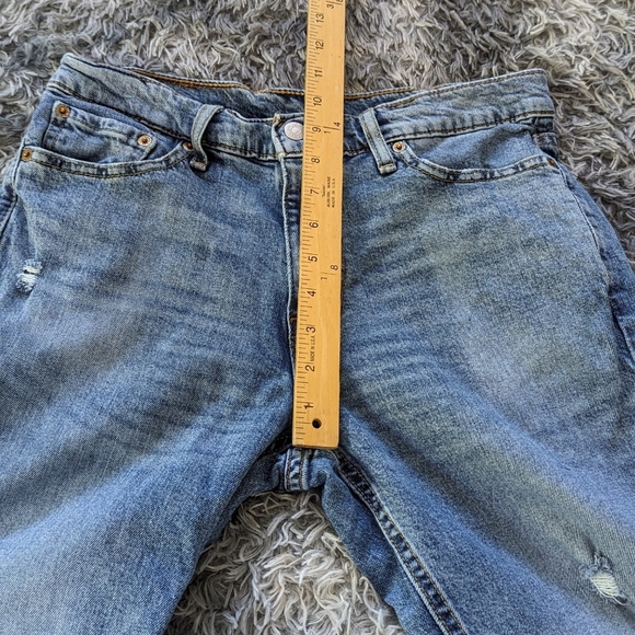 Levi's 541 Ankle 30x25 Raw Hem Light Wash Lightly Distressed Jeans - Picture 11 of 13